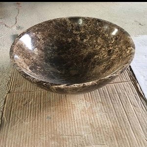 Natural Stone Emperador Brown Marble Sink Washbasin Polished