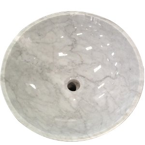 Carrara White Marble Stone Used Bathroom Sink